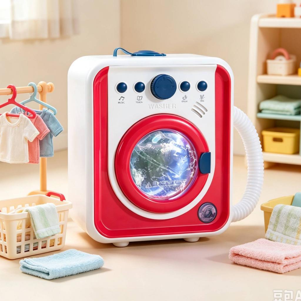 Kids Toys In Store - Çocuklar için Mini Simülasyon Çamaşır Makinesi,
