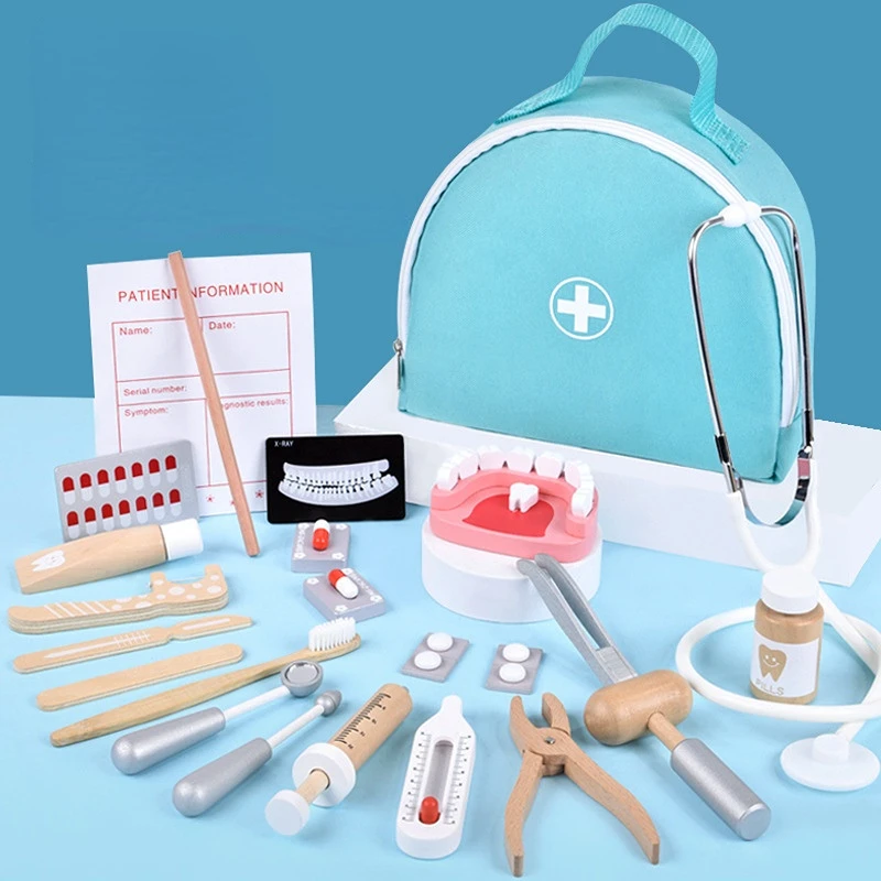 Kids Toys Doctor Set - Yeni Çocuklar Rol Oynayan Oyuncak Ahşap