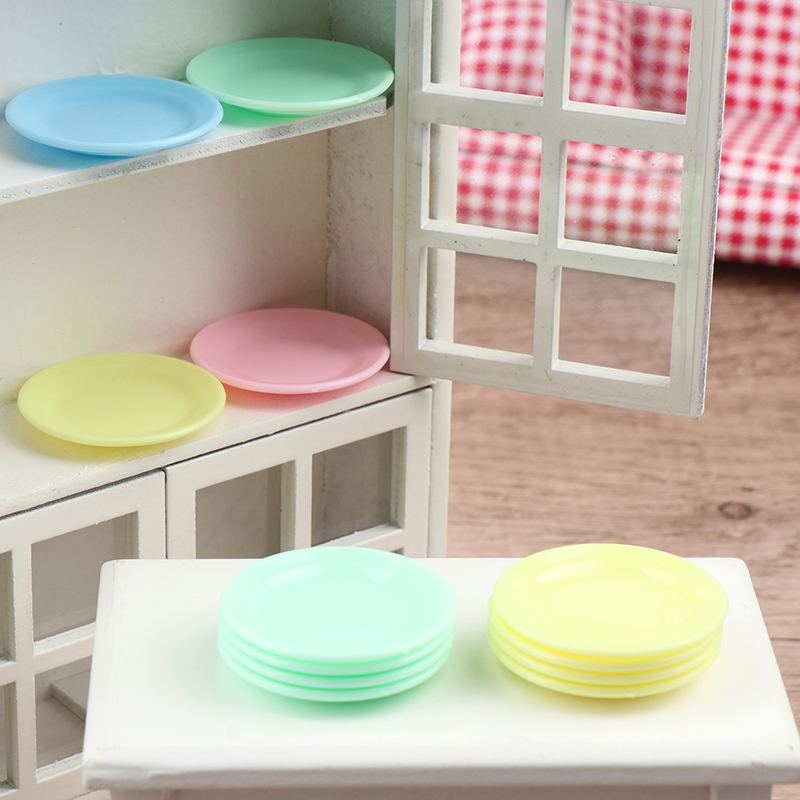 Kids Toys Kitchen - 5 adet Dollhouse Mini gıda plakaları