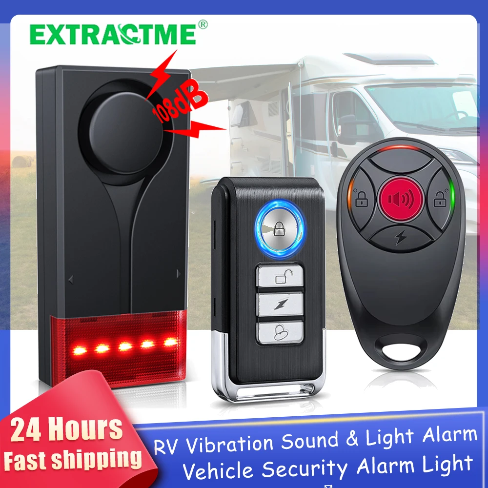 Remote Control Car - Extractme RV Alarm 108dB Araç Titreşim