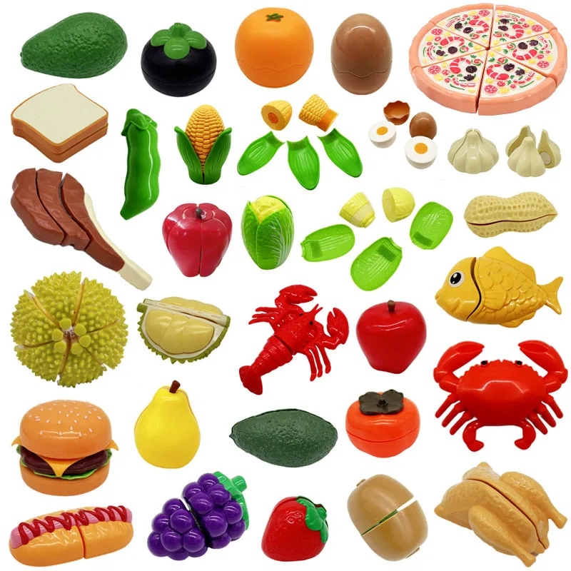 Kids Toys Kitchen - Montessori Ev Oyun Kesme Meyve Pitaya
