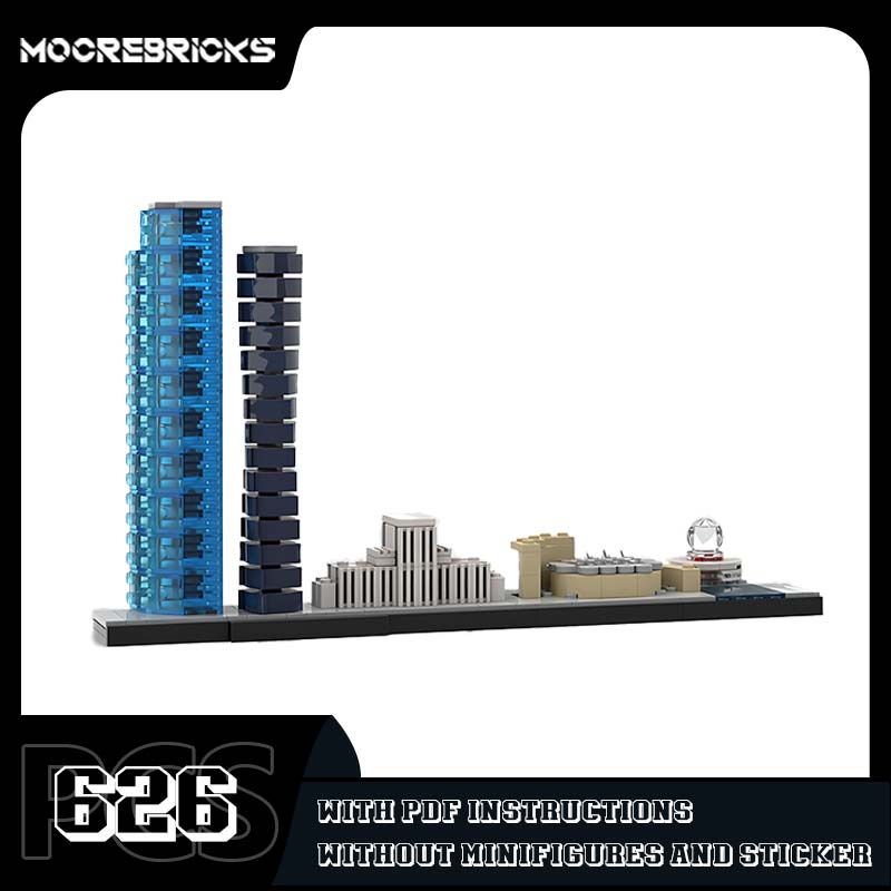Kids Toys Vancouver - MOC Vancouver Skyline Modeli Yaratıcı Tuğlalar