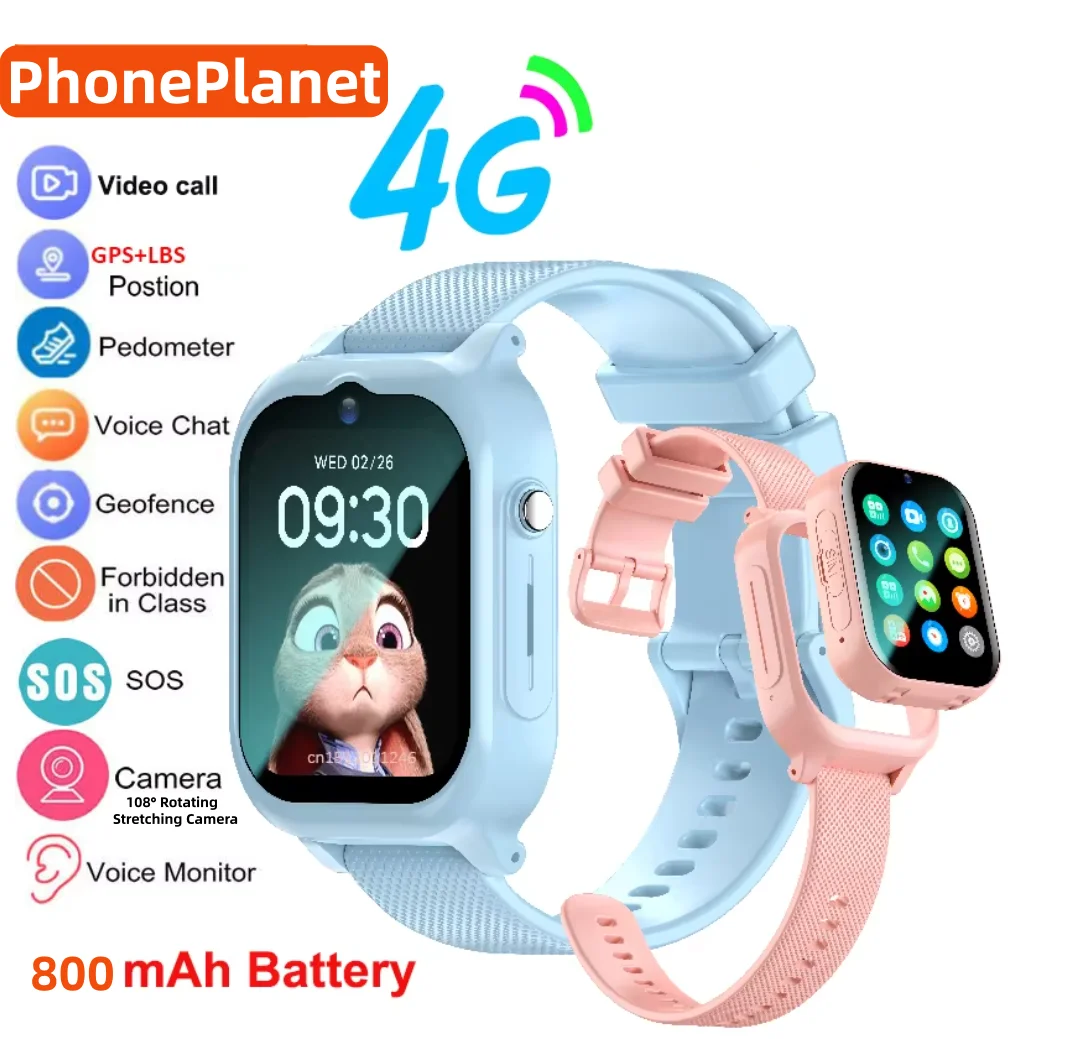 Kids Smartwatch Gps - 4G GPS'li SOS Görüntülü Arama Özellikli